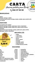 Camping Hermanos García Cuchia menu