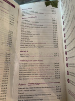 Chamonix menu