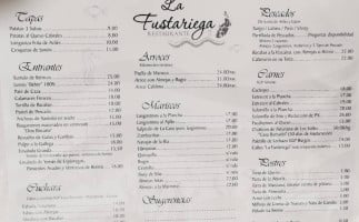La Fustariega menu