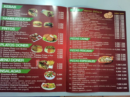Doner Kebab menu