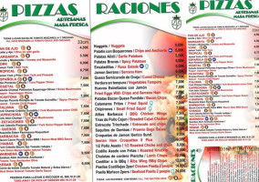 Pizzeria Chanas menu