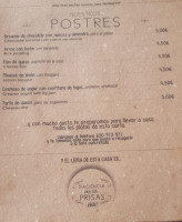 La Artesana menu