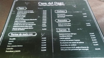 Casa Del Dago menu