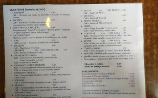 Cafetería Chamberí menu
