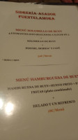 Sidrería Asador Fuentelamora menu