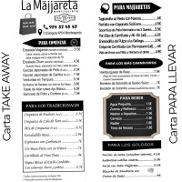 La Majjareta menu