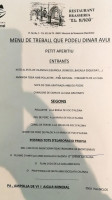 Brasería El Racó menu