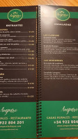 Amparo Las Hayas menu