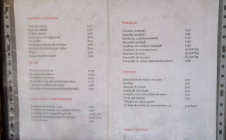 Mesón El Hachero C B menu