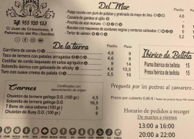 Adelino menu