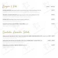 Aitana Cafetería menu