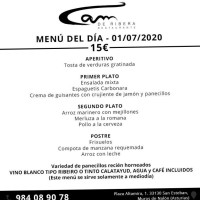 Cam De Ribera menu