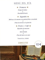 Ernesto Patio menu