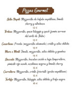 La Bella Napoli 1970 menu