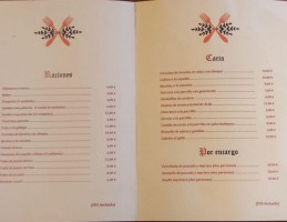 Meson Castro Moro menu