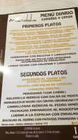 Cafetería Mándala menu