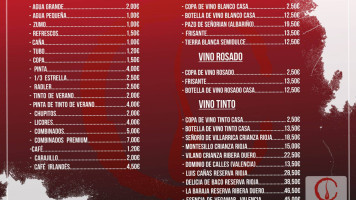 Mesón Chano San Roque menu