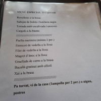El Raco Del Pago menu