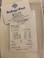 Bodega D'es Port menu