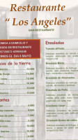 Bar-restaurante Los Angeles menu