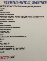 El Marinero menu