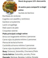 Villacazorla menu