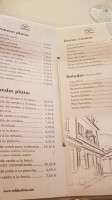 Rincon De Valdecabras menu