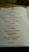 Meson La Hontanilla menu
