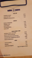 Nino Corvo menu