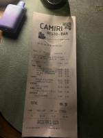 Cerveceria Camiri menu
