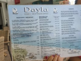 Playa Dayla menu