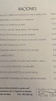 La Alegria Del Castanar Casa Senen menu