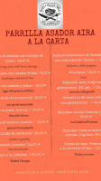 Parrillada Asador Cafeteria Aira menu