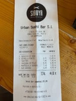 Sibuya Urban Sushi X-madrid menu