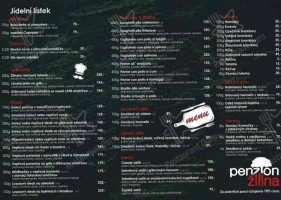 Penzion Žilina menu
