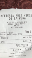 Cafeteria Virgen De La Pena menu