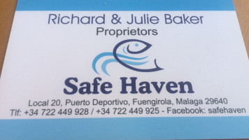 Safe Haven menu