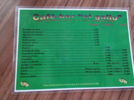 Cafe Bar Restaurante El Gallo menu