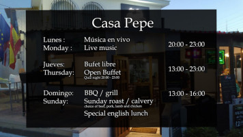 Casa Pepe food