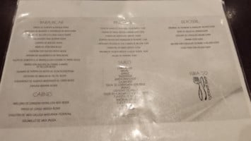 Barro menu