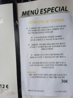 Bengo Etxe Jatetxea menu