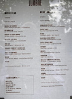 Lumbre menu