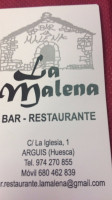 La Malena menu