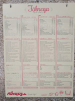 Cafeteria Fabrega menu
