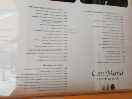 Can Mana Sant Carles De La Rapita menu