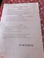 Asador La Casona menu