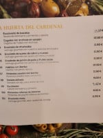 La Taberna Del Cardenal menu