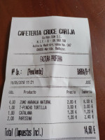 Cruce Carija menu