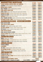 La Pizzeria De Aznalcázar menu