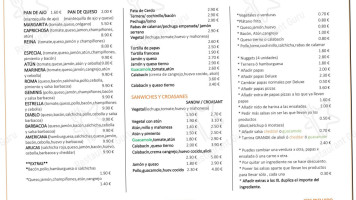 Siroco Arucas menu
